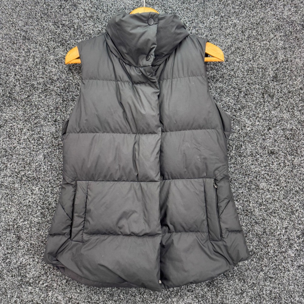Athleta Downtown Vest Black Puffer Down Insulated Gilet Womens Medium RN 54023